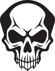 Elegant Edge A Cool Black and White Skullhead Revolution Slick Gravitas Funky Vector Skullhead Craftsmanship