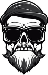 Sculpted Symphony A Stylish Skullhead Revolution in Monochrome Eternal Decay A Monochromatic Dead Tree Vector