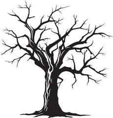 Monochromatic Stillness Depiction of a Dead Trees End Fade to Black Silent Beauty of a Dead Tree in Vector
