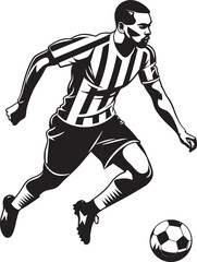 Score with Style Monochrome Vector Depiction of Athletic Power Gridiron Greatness Black Vector Art Celebrating a Touchdown