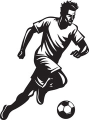Naklejka premium Field of Dreams Black Vector Tribute to the Winning Player Game Day Inspiration Monochrome Vector Art Celebrating Athletic Triumph