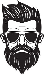 Vintage Vibes Black Vector Tribute to Hipster Swagger Creative Craftsmanship Monochrome Vector of Urban Cool