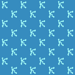 Abstract Melted Letter K Vector Seamless Pattern