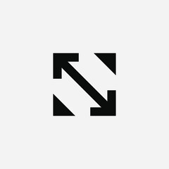 Arrow square logo design illustration vector template