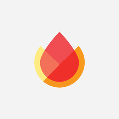 Fire flame logo design illustration vector template - obrazy, fototapety, plakaty