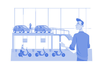 Electronic Vehicle center concept