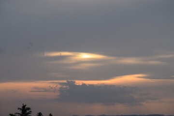 sunset in the clouds