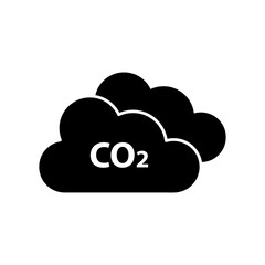 Co2, ecology, cloud icon. Vector flat trendy style illustration on white background..eps