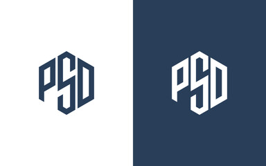 PSD Letter Initial Logo Design Vector Illustration