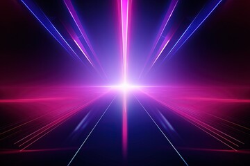 Obraz premium abstract futuristic background with pink blue glowing neon moving high speed wave lines and bokeh lights. Data transfer concept Fantastic wallpaper
