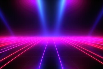 Obraz premium abstract futuristic background with pink blue glowing neon moving high speed wave lines and bokeh lights. Data transfer concept Fantastic wallpaper