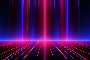 Fototapeta premium abstract futuristic background with pink blue glowing neon moving high speed wave lines and bokeh lights. Data transfer concept Fantastic wallpaper