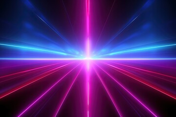 Fototapeta premium abstract futuristic background with pink blue glowing neon moving high speed wave lines and bokeh lights. Data transfer concept Fantastic wallpaper