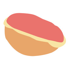 strawberry cubit cake vector 