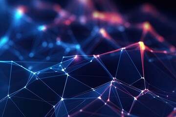 Obraz premium abstract futuristic Digital Network Matrix - Abstract Technology Connection Concept Data transfer concept Fantastic wallpaper