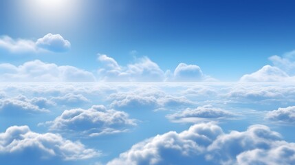 blue sky with clouds from above ai generated art