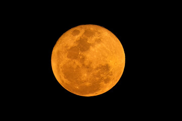 View of the rare super blue moon as visible over southern Africa during August 2023.