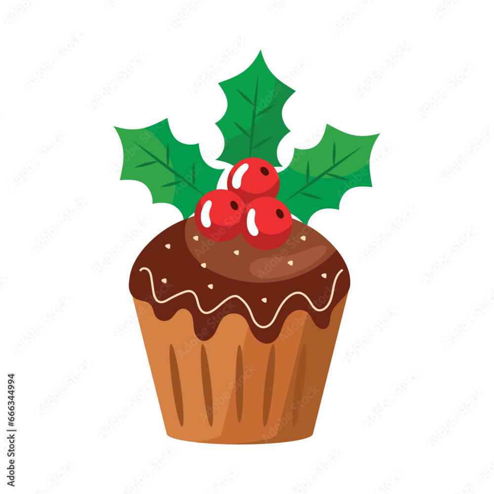 Canvas Prints christmas dessert cupcake