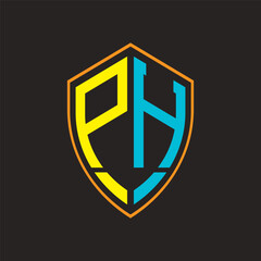 PH letter logo