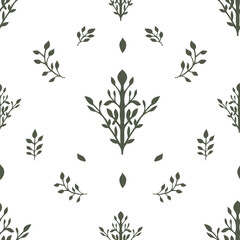 Flower ornament, floral seamless pattern print