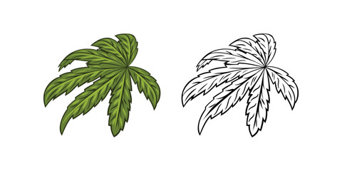 Marijuana Leaf Illustration vector eps format , suitable for your design needs, logo, illustration, animation, etc.
