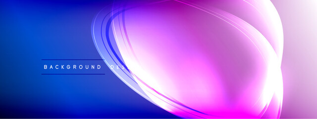 Vector abstract background - liquid transparent bubble shapes on fluid gradient with shadows and light effects