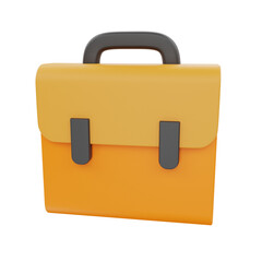 3D Rendering Bag Office Icon Object