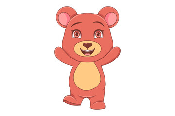 Obraz na płótnie Canvas Cute Bear Character Design Illustration