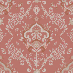 Floral seamless pattern with leaves and foliage