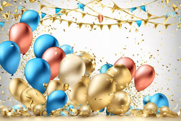 Luxurious festive balloon party design background