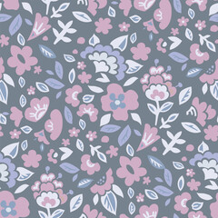 Blooming floral adornment or wallpaper design
