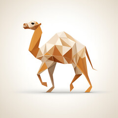Camel Vector Style Illustration Camel Cartoon Style Logo White Background