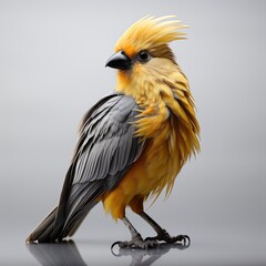 Obraz premium Cockatiel Birdphotorealistic Photorealistic Detail, Hd , On White Background 