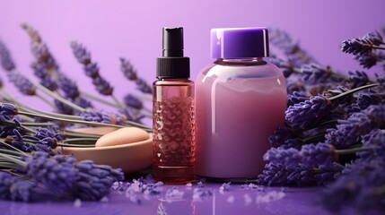 Obraz na płótnie Canvas Lavender Nourish Your Senses with Care ai generated, Cosmetic Image concept