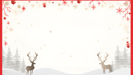 christmas background with reindeer | generative AI