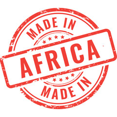 made in africa rubber stamp - obrazy, fototapety, plakaty