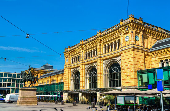 Central railway station of Hanover in Lower Saxony, Germany