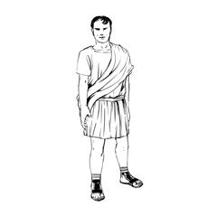Common man in Ancient Rome Sketch Illustration / Cartoon Man / Sketch Man