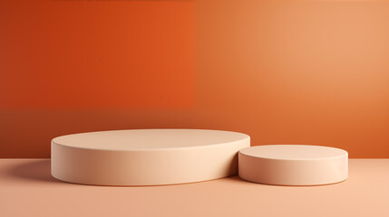 Two circle podium for product presentation