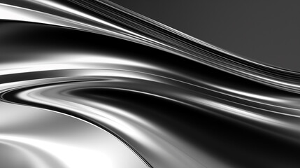 Obraz premium Chrome Metal Wave Background