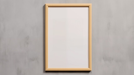 Frame mockup, ISO A paper size. Poster mockup with vertical wooden frame in home. Interior mockup with house background. Modern interior design. 3D render