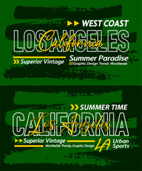 California Los Angeles urban calligraphy typeface grunge superior vintage, typography, for t-shirt, posters, labels, etc.