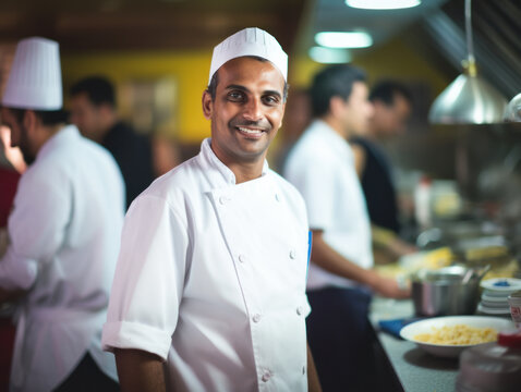   Portrait photo of the chef in the kitchen
