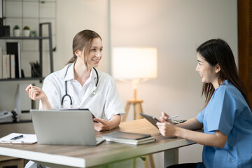 Female nurse doctor Working in a hospital or clinic