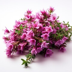 Medicinal Blooming Thyme Herb , Hd , On White Background 