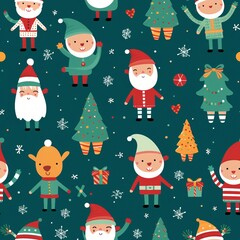 christmas seamless pattern adorable Kid's Outfit Design