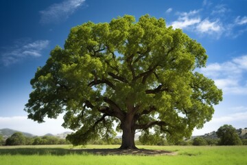 Fototapeta na wymiar Green oak tree image. Generative AI