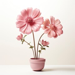 Pink Flower With Word Spring Itphotorealistic Photo, Hd , On White Background 