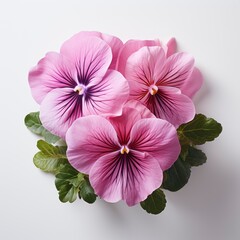 Pink Viola Flower White Backgroundphotorealistic P, Hd , On White Background 