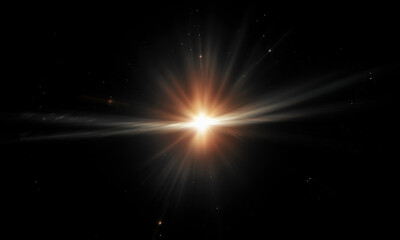 Fototapeta premium Light effect ray shining sun bright flash Special lens flare 